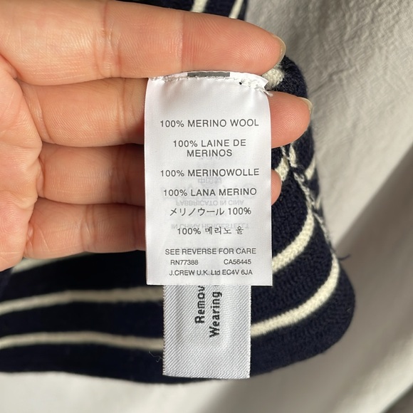 BNWT J.Crew Stripe Merino Wool Dress - Picture 6 of 6